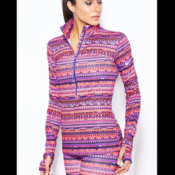 Nike Tops - Nike pro Hyperwarm 8 bit half zip athletic top